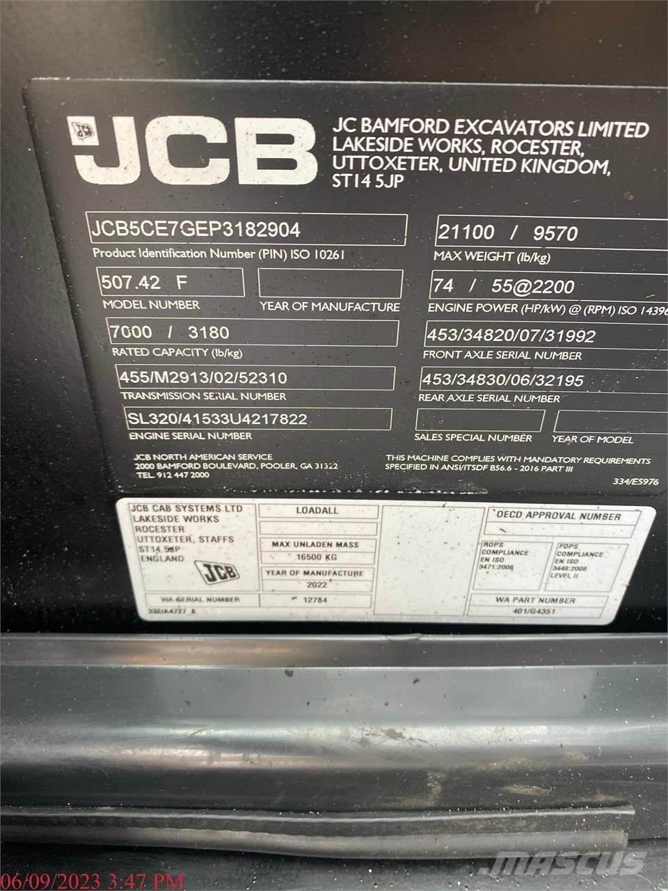 JCB 507-42 Sollevatori telescopici