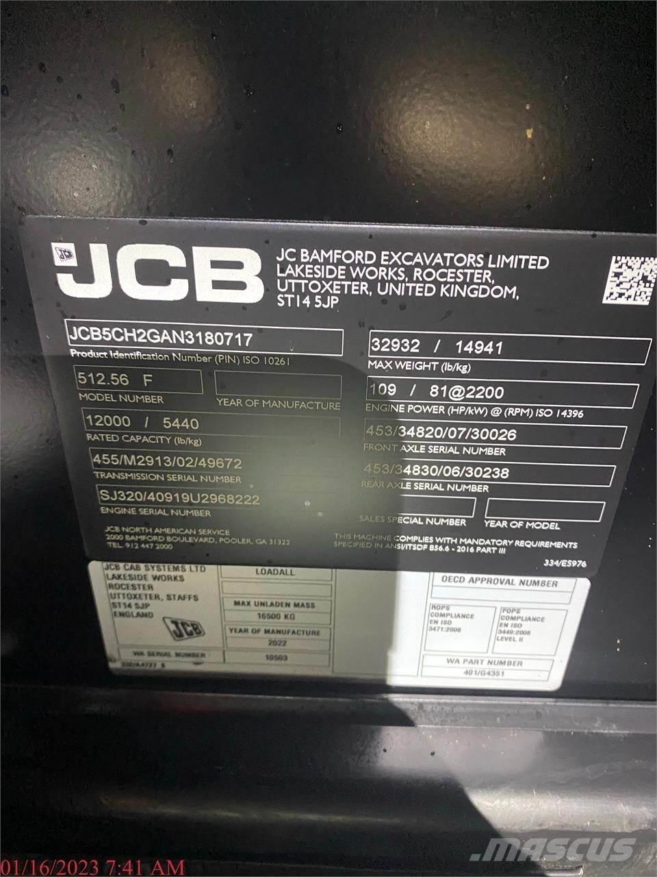 JCB 512-56 Sollevatori telescopici