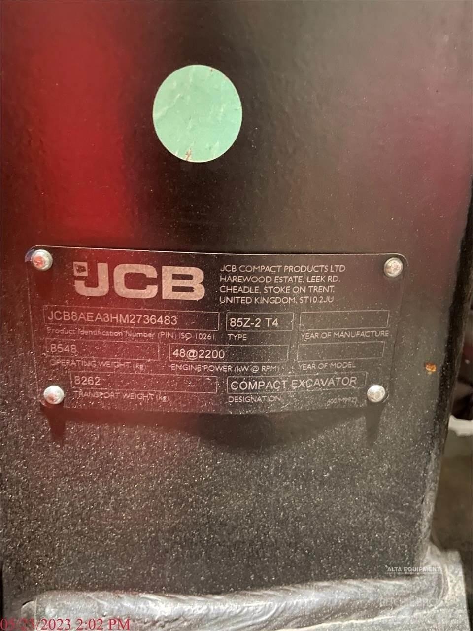 JCB 85Z-2 Escavatori cingolati