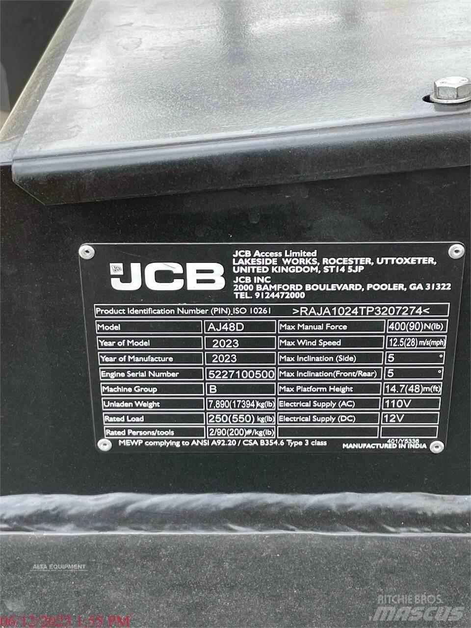 JCB AJ48D Piattaforme a braccio articolato