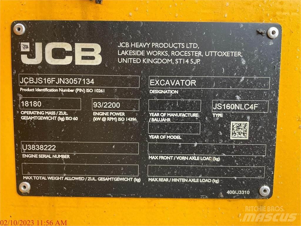 JCB JS160 Escavatori cingolati