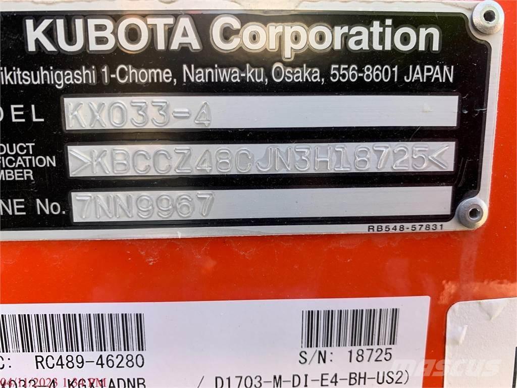 Kubota KX033-4 Miniescavatori