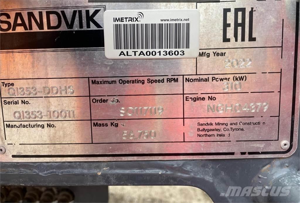 Sandvik QI353-DDHS Frantoi