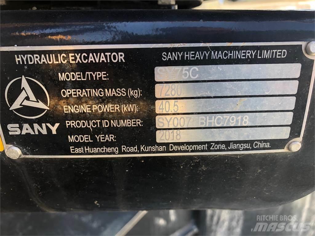Sany SY75C Escavatori cingolati