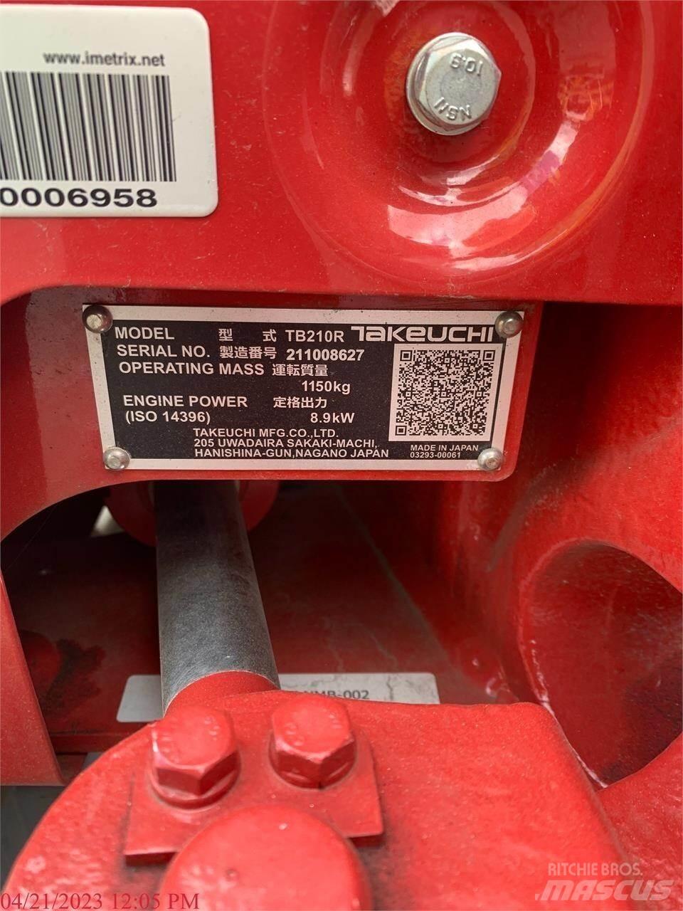 Takeuchi TB210R Miniescavatori