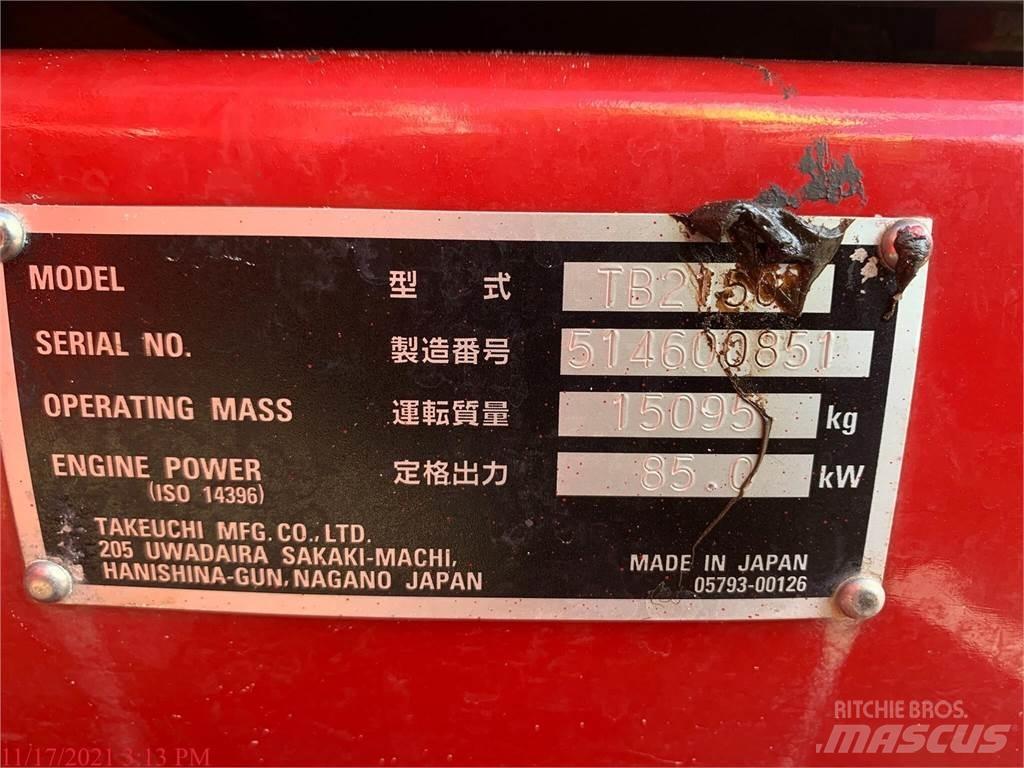 Takeuchi TB2150 Escavatori cingolati