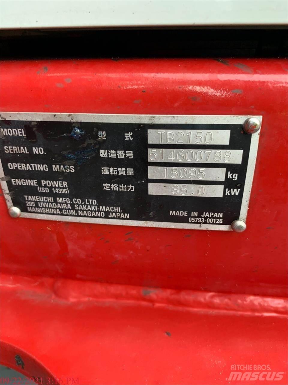Takeuchi TB2150 Escavatori cingolati