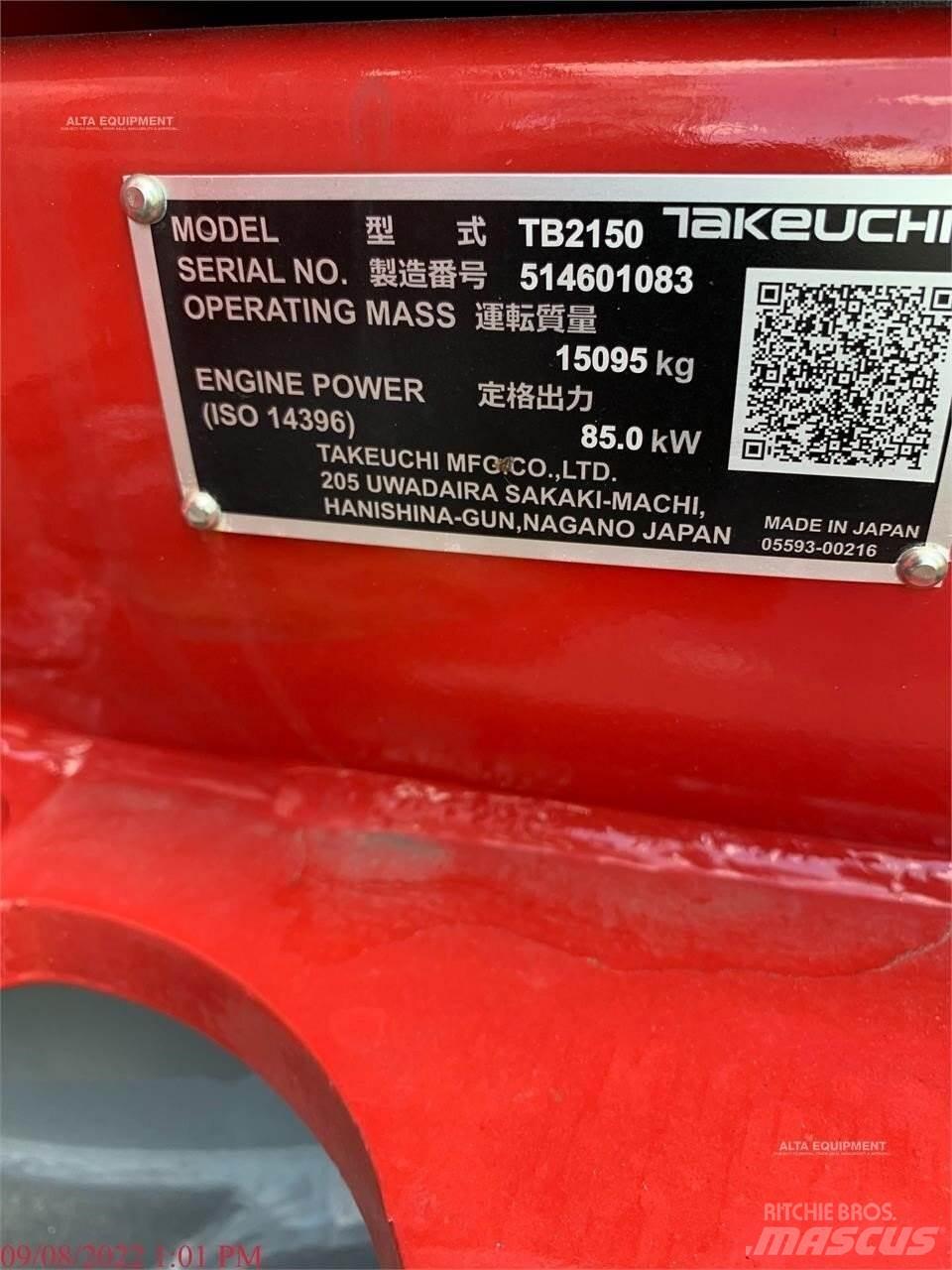 Takeuchi TB2150 Escavatori cingolati