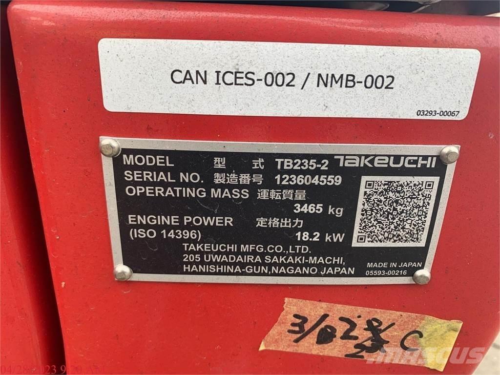 Takeuchi TB235-2 Miniescavatori