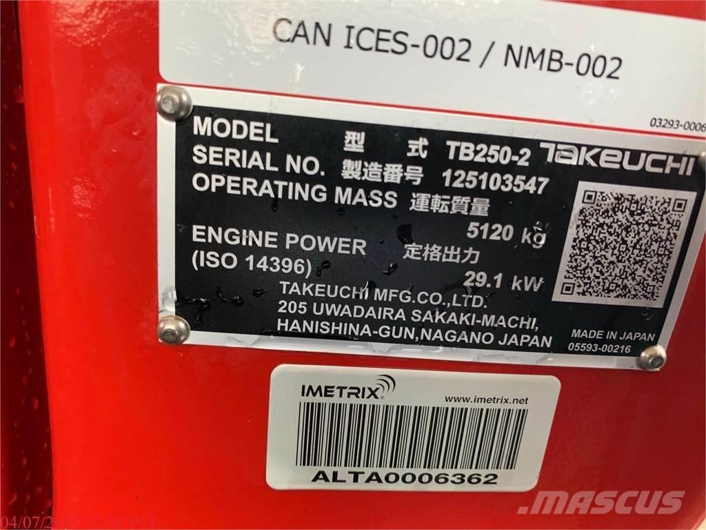 Takeuchi TB250-2 Miniescavatori