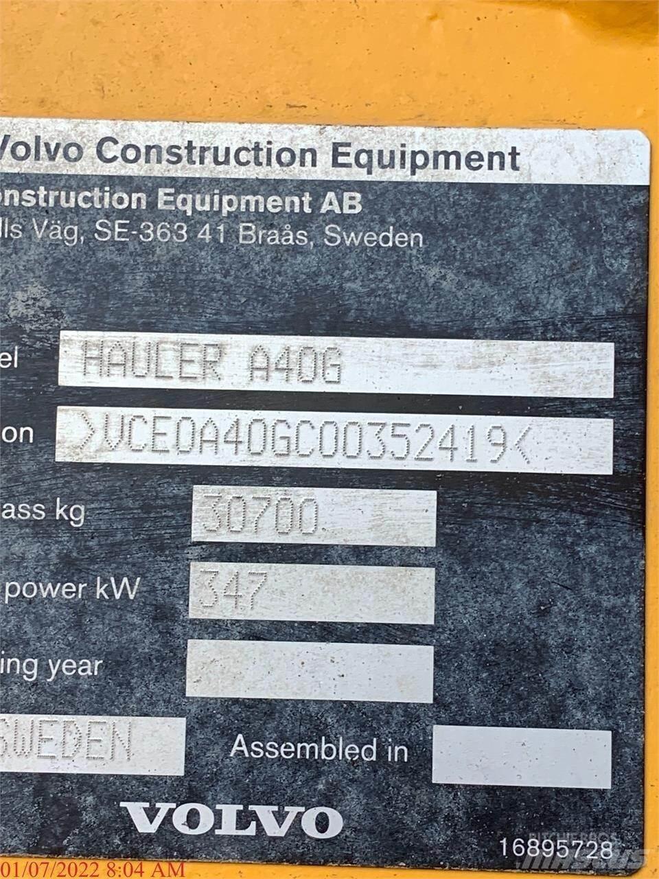 Volvo A40G Dumpers articolati