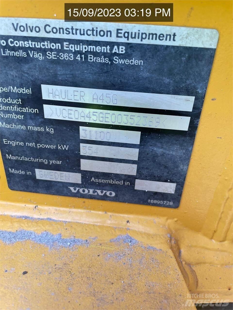 Volvo A45G Dumpers articolati