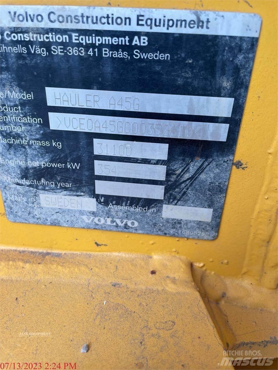 Volvo A45G Dumpers articolati