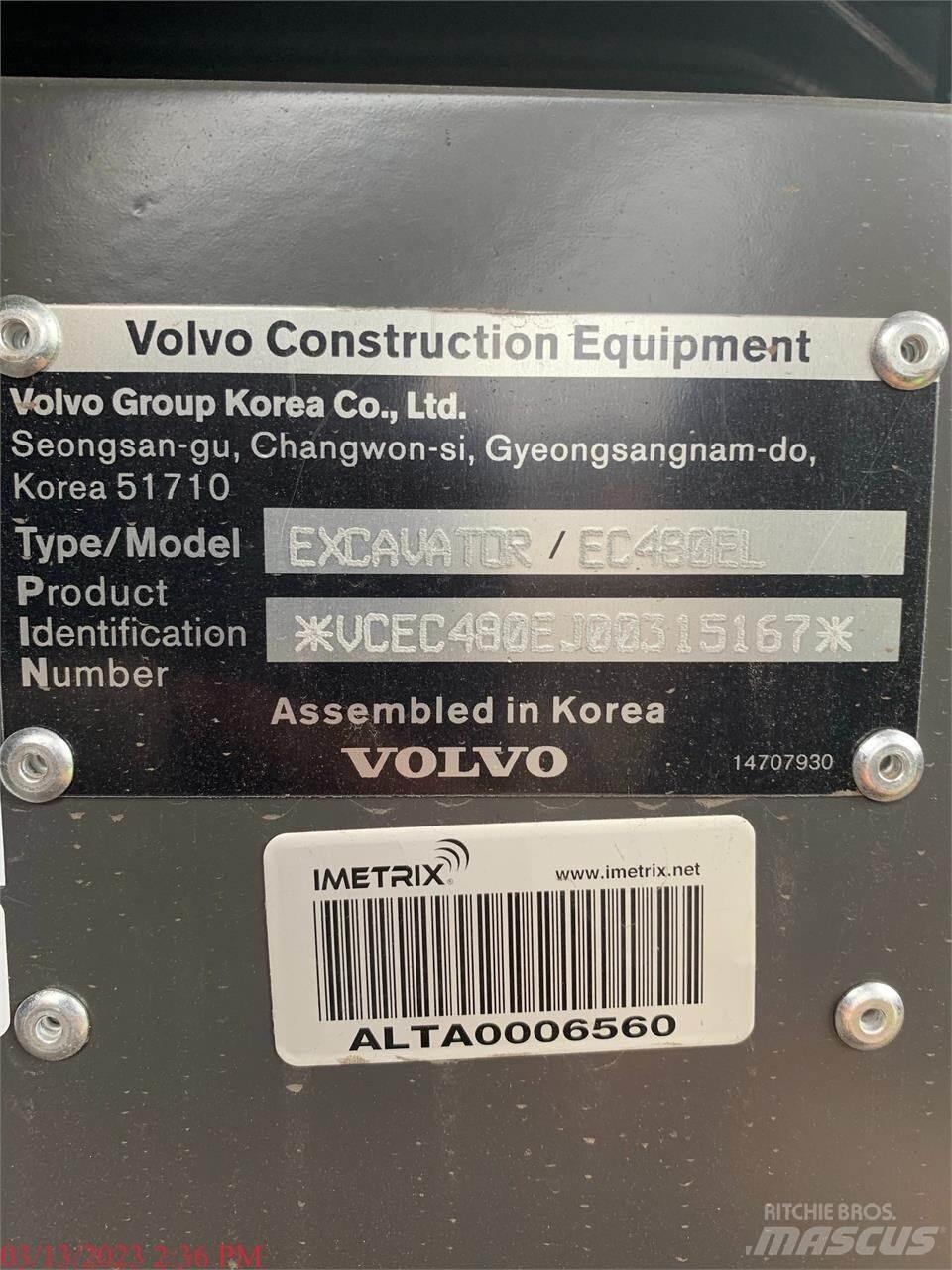 Volvo EC480EL Escavatori cingolati
