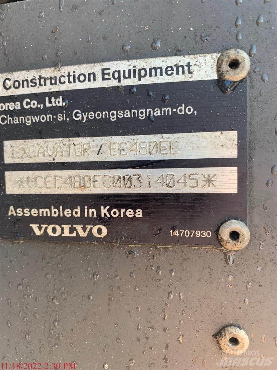Volvo EC480EL Escavatori cingolati