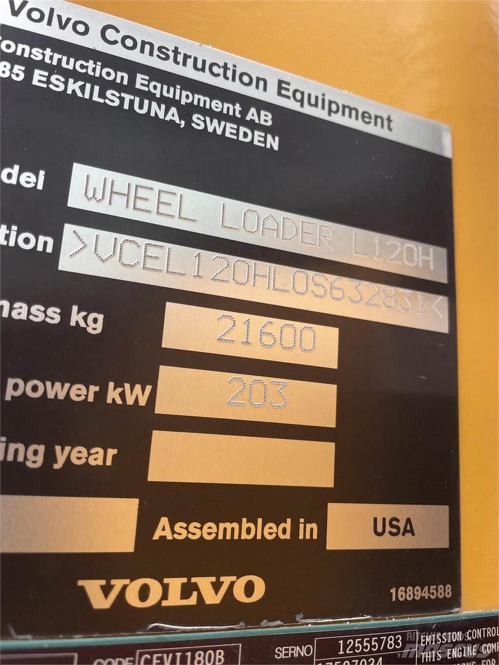 Volvo L120H Pale gommate