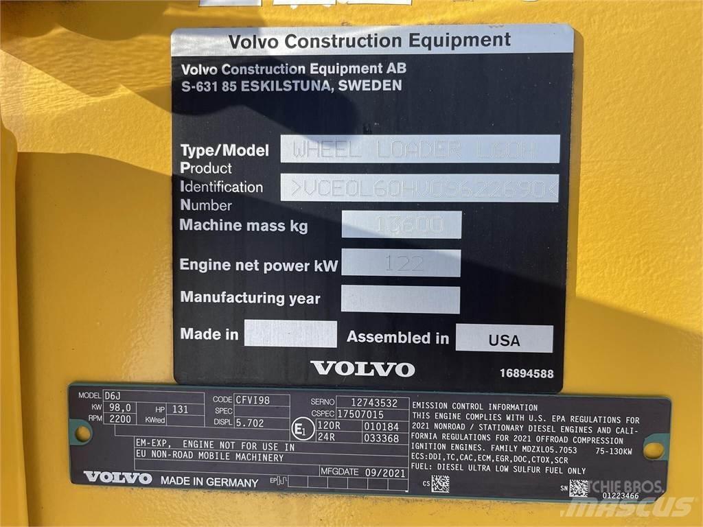 Volvo L60H Pale gommate