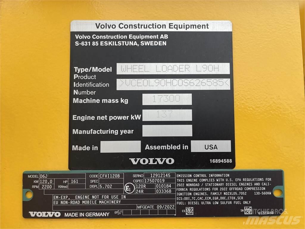 Volvo L90H Pale gommate