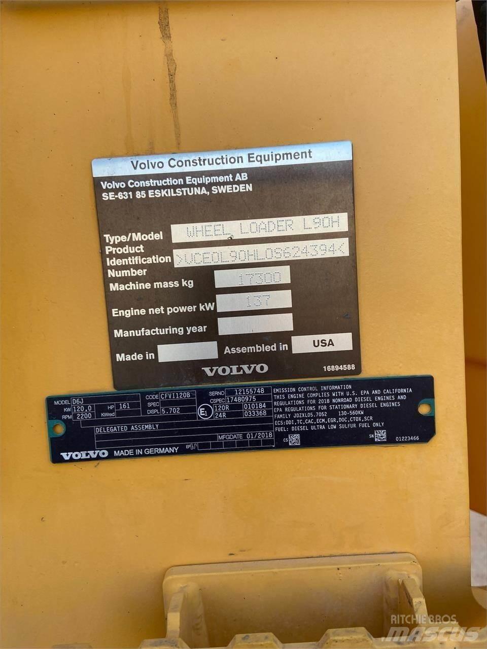 Volvo L90H Pale gommate