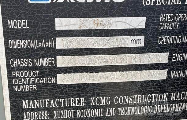 XCMG XC949 Pale gommate