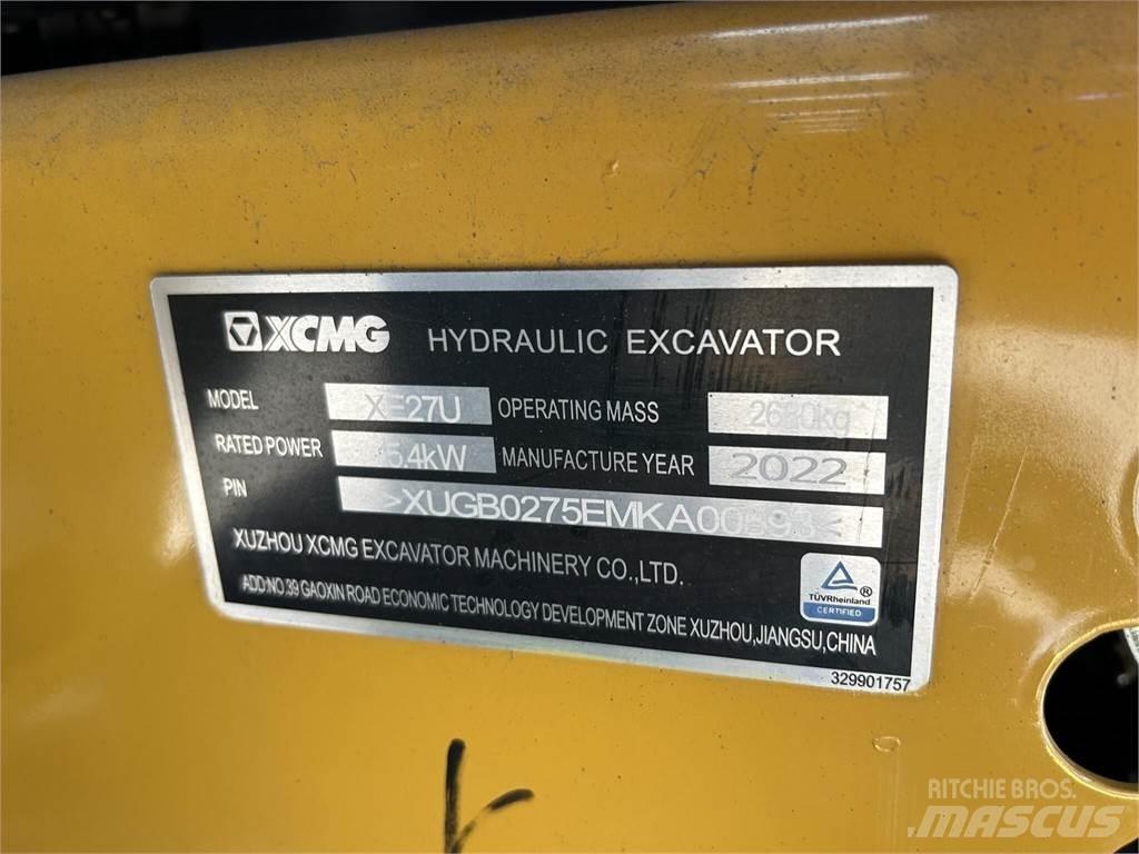 XCMG XE27U Miniescavatori
