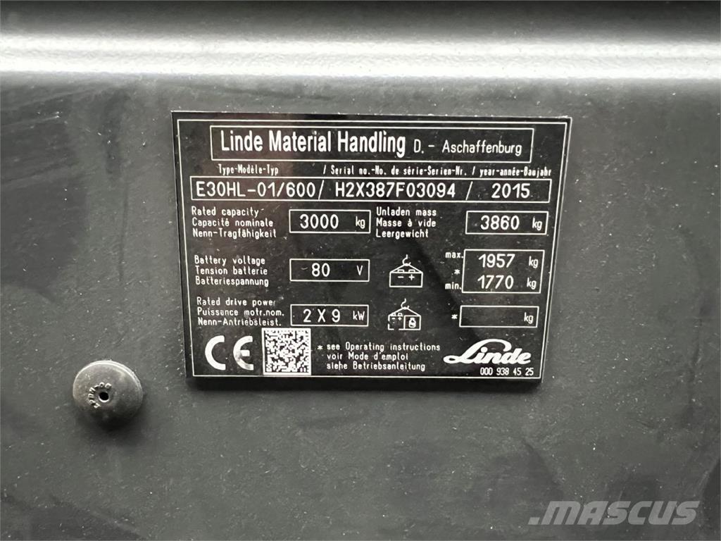 Linde E30/600HL Carrelli elevatori elettrici