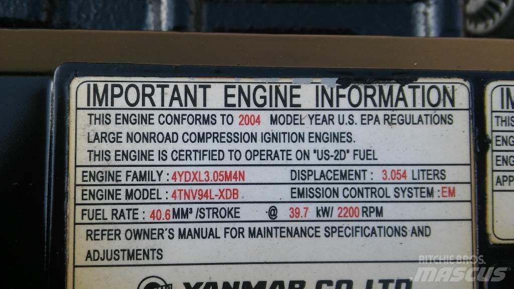 Yanmar 4TNV94L-XDB Miniescavatori