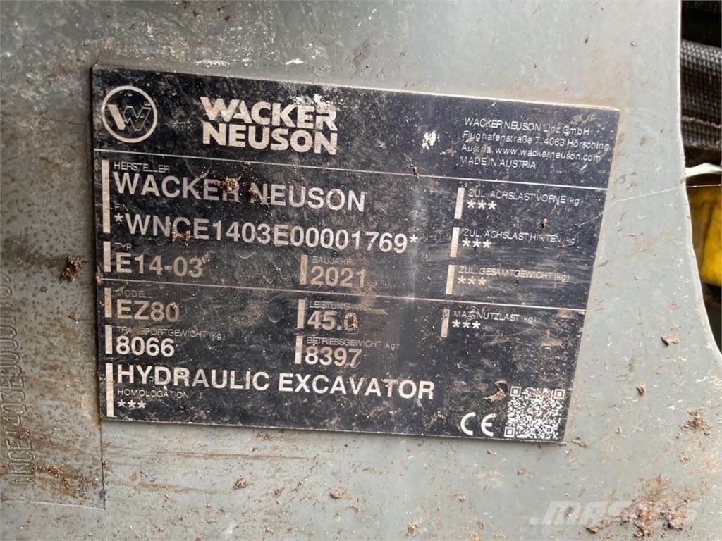 Wacker Neuson EZ80 Escavatori cingolati