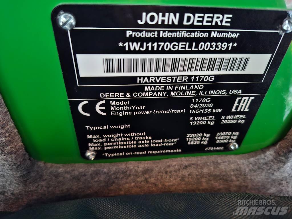 John Deere 1170G Abbattitrici, Disboscatrici