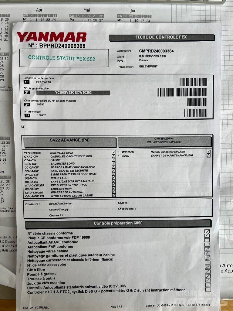 Yanmar SV 22 Miniescavatori