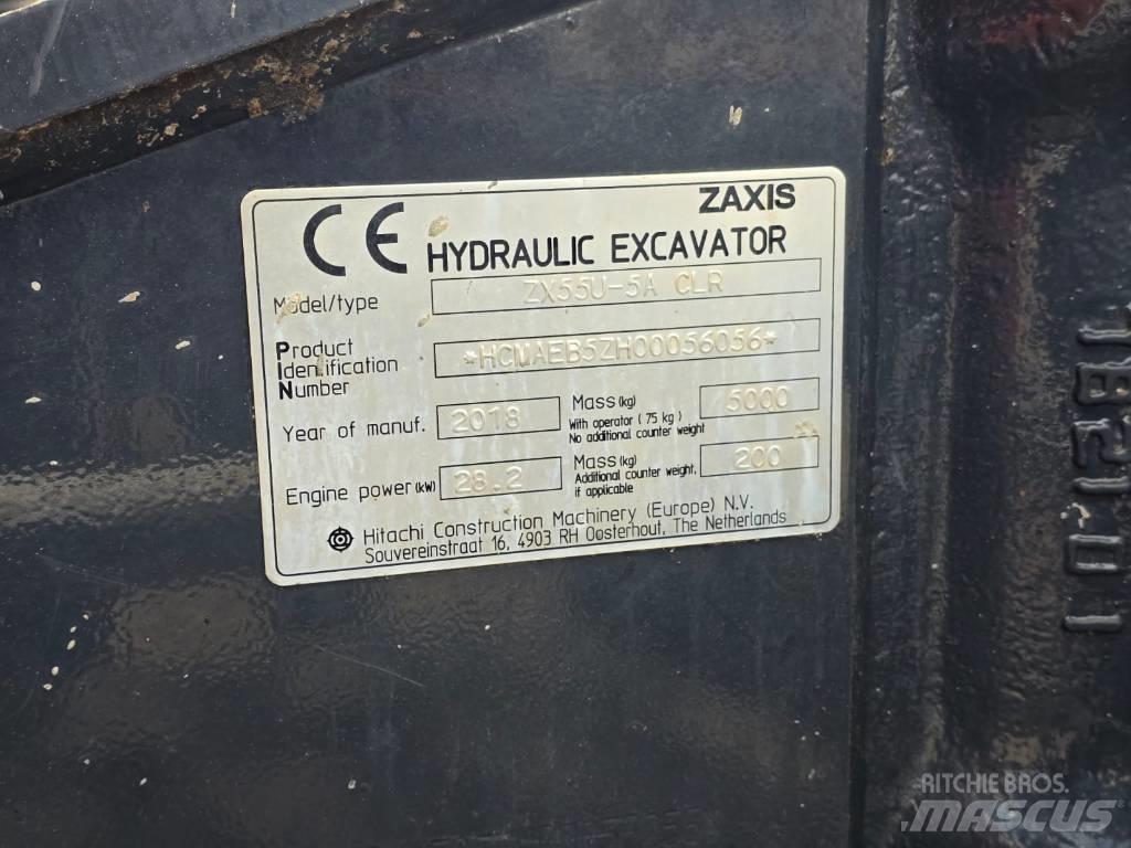 Hitachi ZX55U-5A CLR Miniescavatori