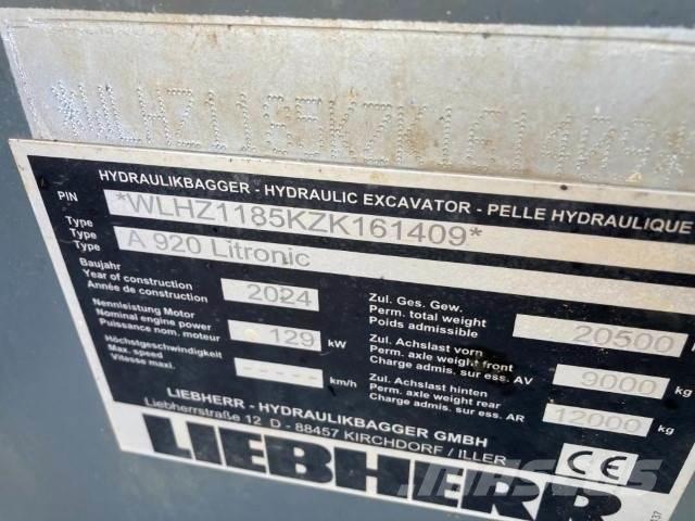 Liebherr A920 Escavatori gommati