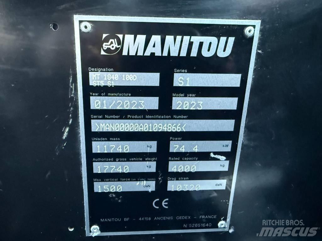 Manitou MT 1840 Sollevatori telescopici