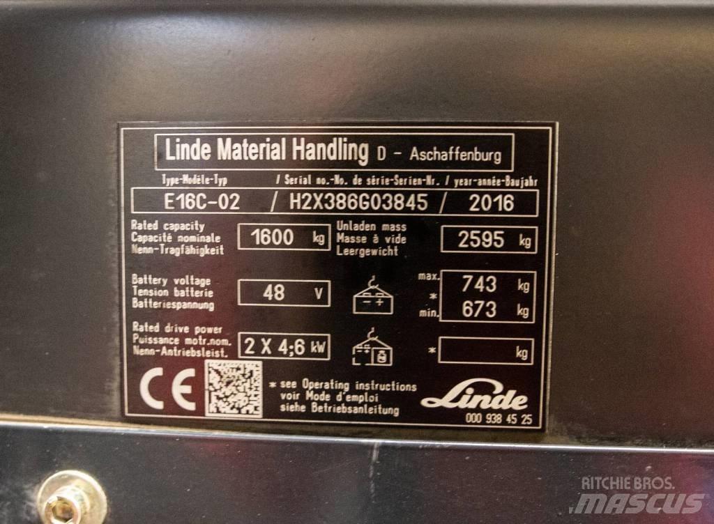 Linde E 16 C-02 Carrelli elevatori elettrici