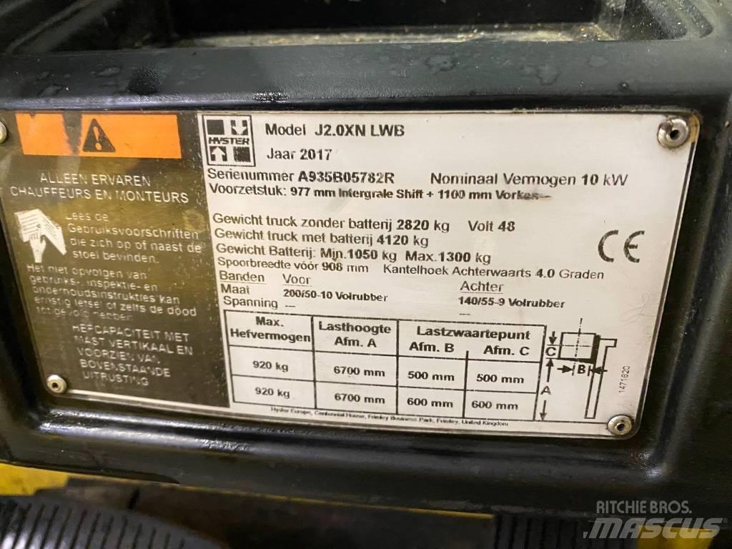 Hyster J 2.0 XNT LWB Carrelli elevatori elettrici