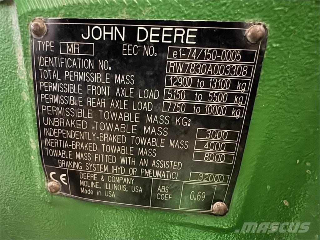 John Deere 7830 Trattori