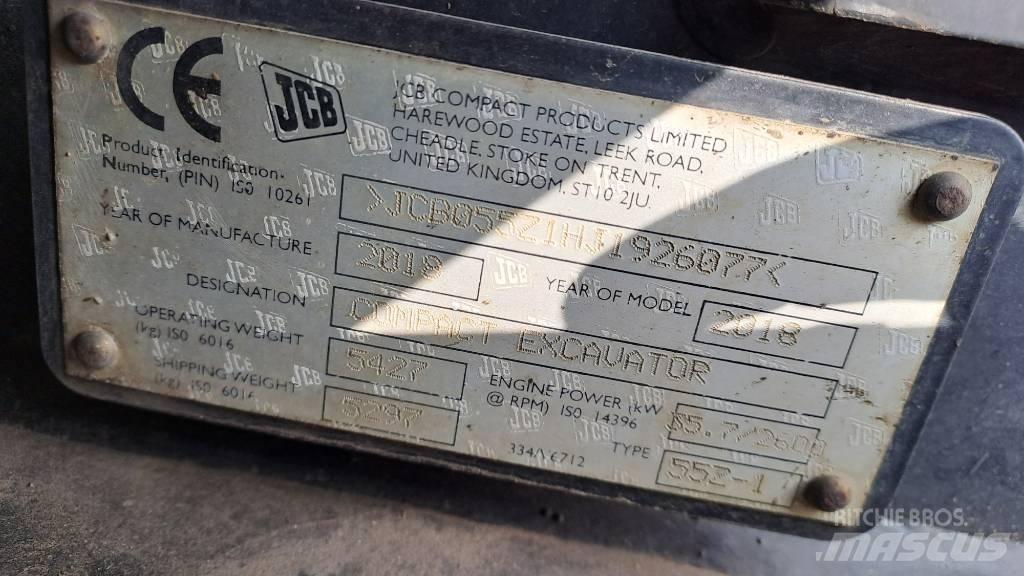 JCB 55Z-1 Miniescavatori