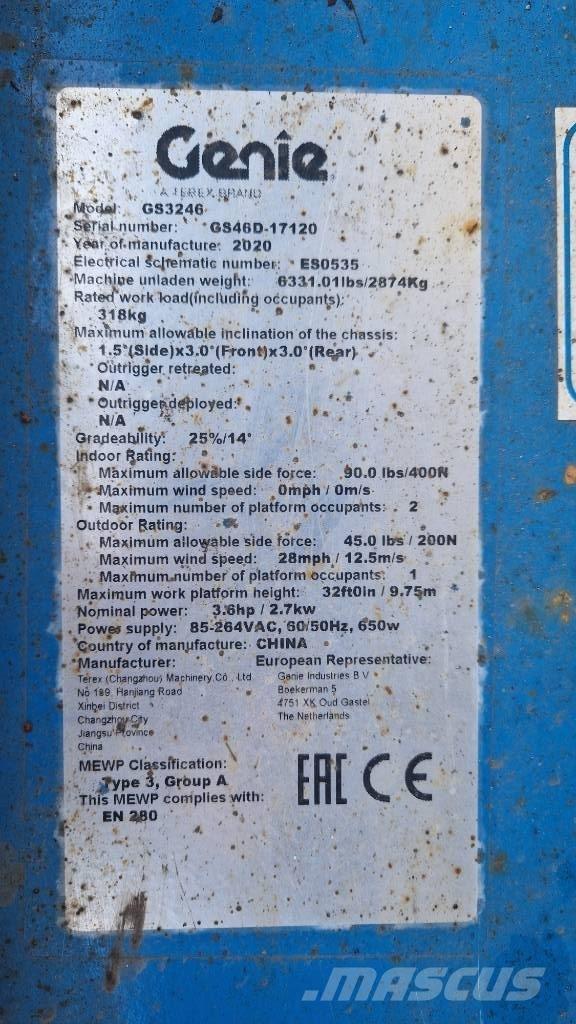 Genie GS 3246 Piattaforme a pantografo