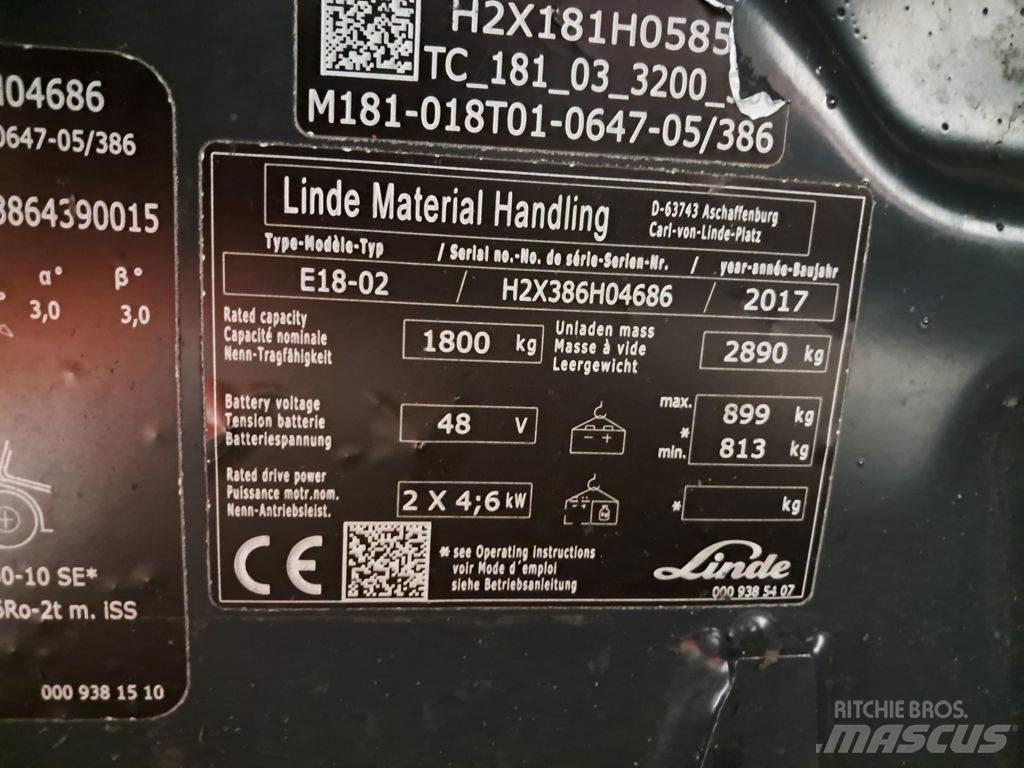 Linde E18-02 Carrelli elevatori elettrici