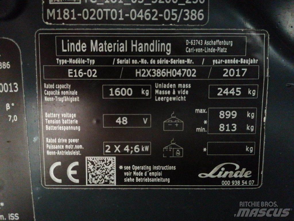 Linde E16-02 Carrelli elevatori elettrici