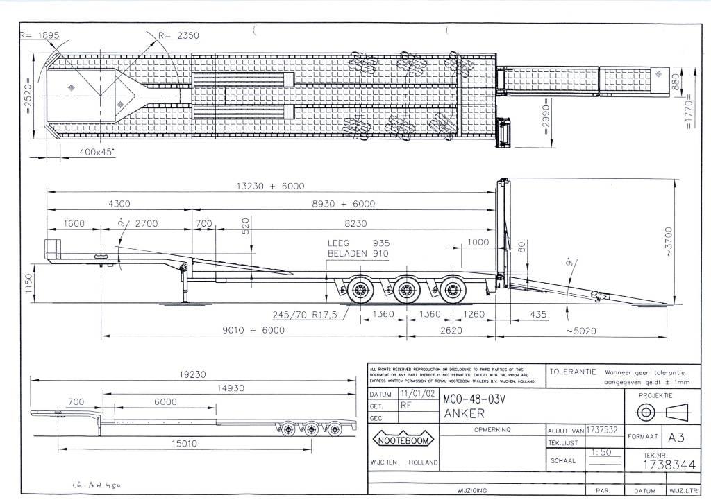 Nooteboom MCO-48-03V Semirimorchi Ribassati
