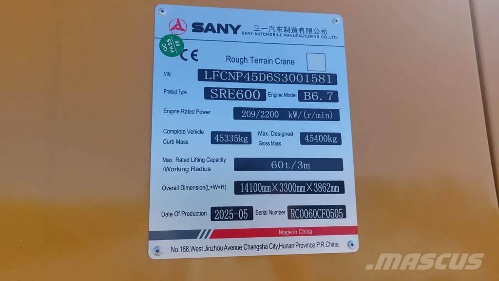Sany SRE600 Gru per terreni difficili