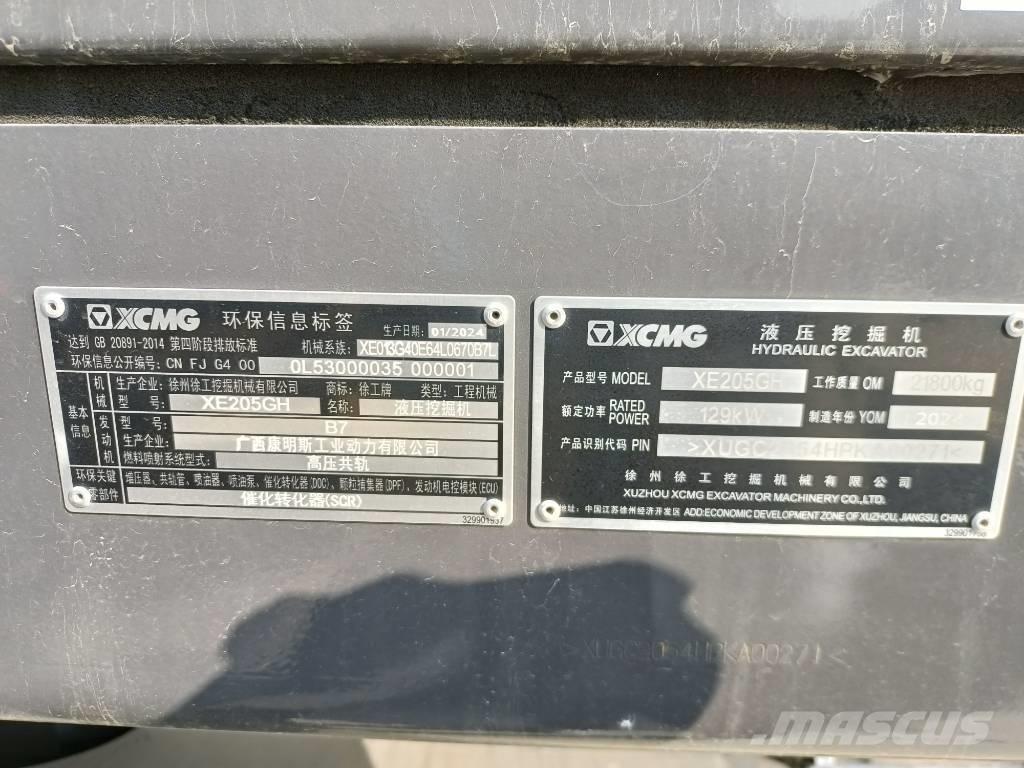 XCMG XE205GH Escavatori cingolati