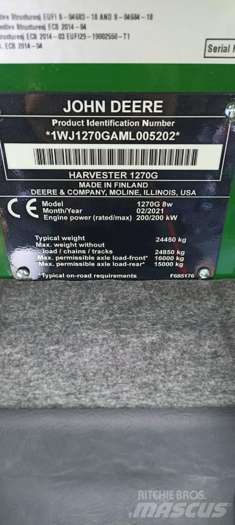 John Deere 1270 G Abbattitrici, Disboscatrici