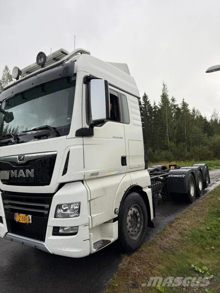 MAN TGX 32.580 Autocarro pianale / argano