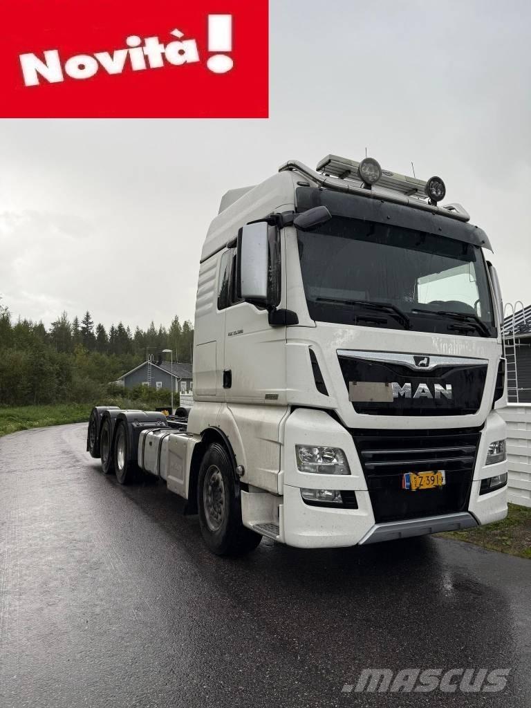 MAN TGX 32.580 Autocarro pianale / argano