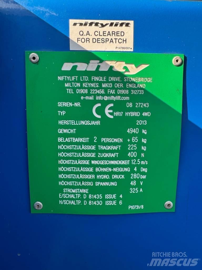 Niftylift HR 17 D E Piattaforme a braccio articolato