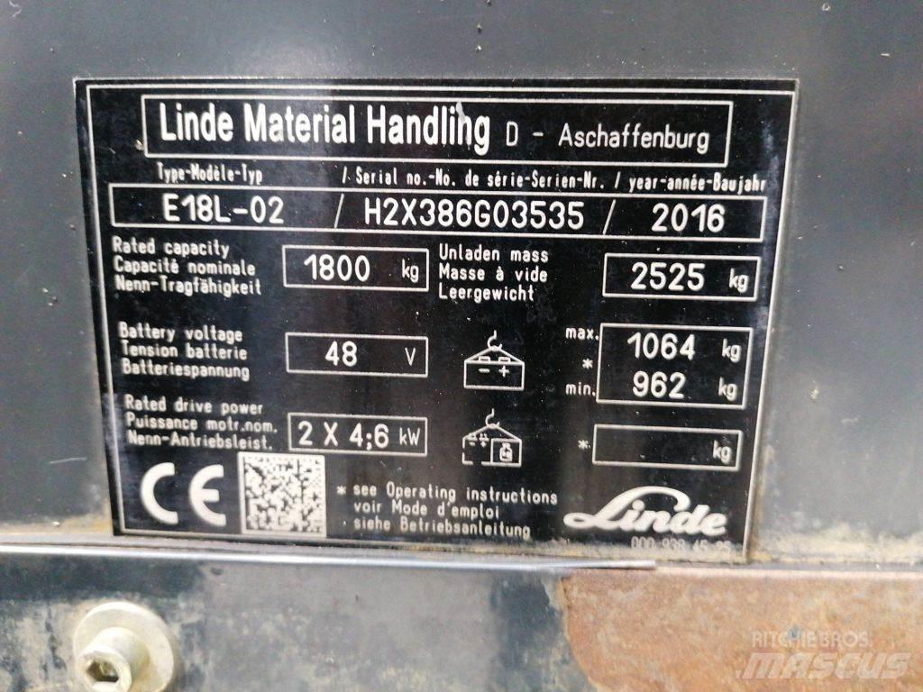 Linde E18L-02 Carrelli elevatori elettrici