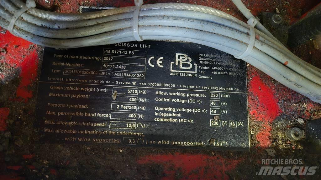 PB S 171-12 ES Piattaforme a pantografo