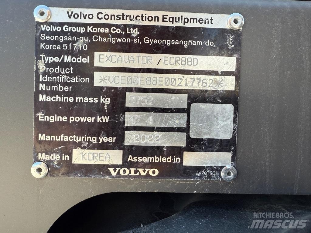 Volvo ECR88D Escavatori medi 7t - 12t